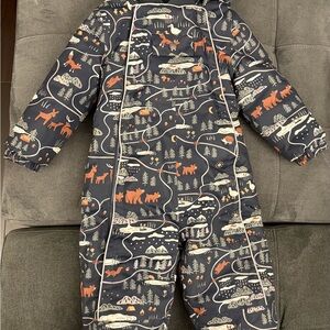 Navy Forest Print Kids Sleep Sack - Cozy Full-Body Pajama